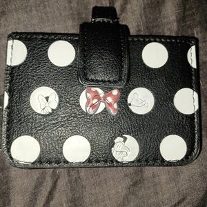 Black polka dots Disney minnie card holder